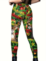 Holiday Print Yoga Pants for Women