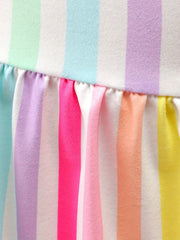 Baby Girls Striped Ruffle Trim Dress for Summer