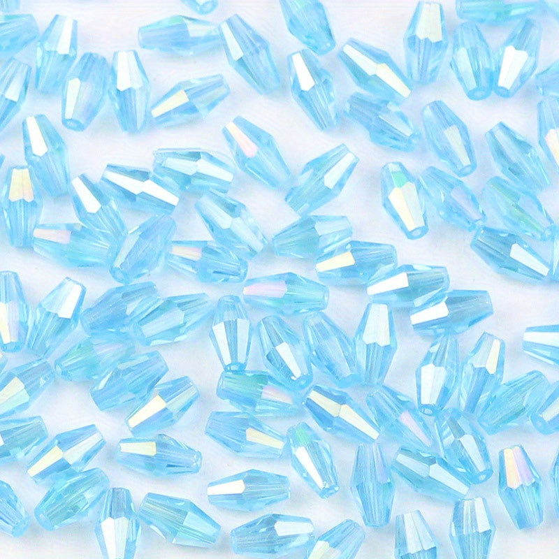 100pcs 3x6mm Double Cone AB Glass Beads for DIY Jewelry