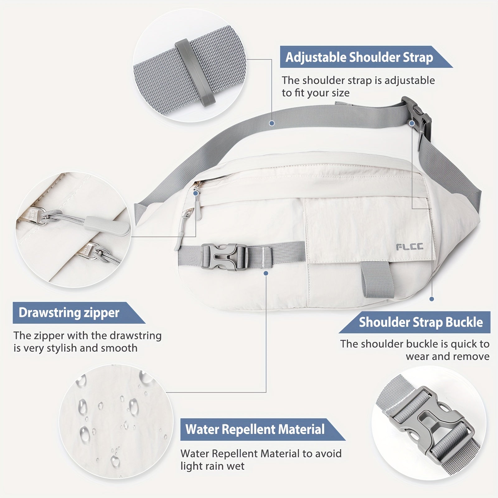 Waterproof Waist Bag Men's Women's Messenger Bag Sports Bag for Running