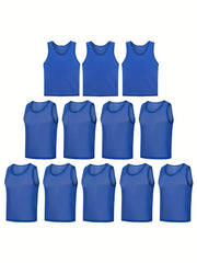 12pcs Men's Sleeveless Round Neck Tank Top for Summer Training