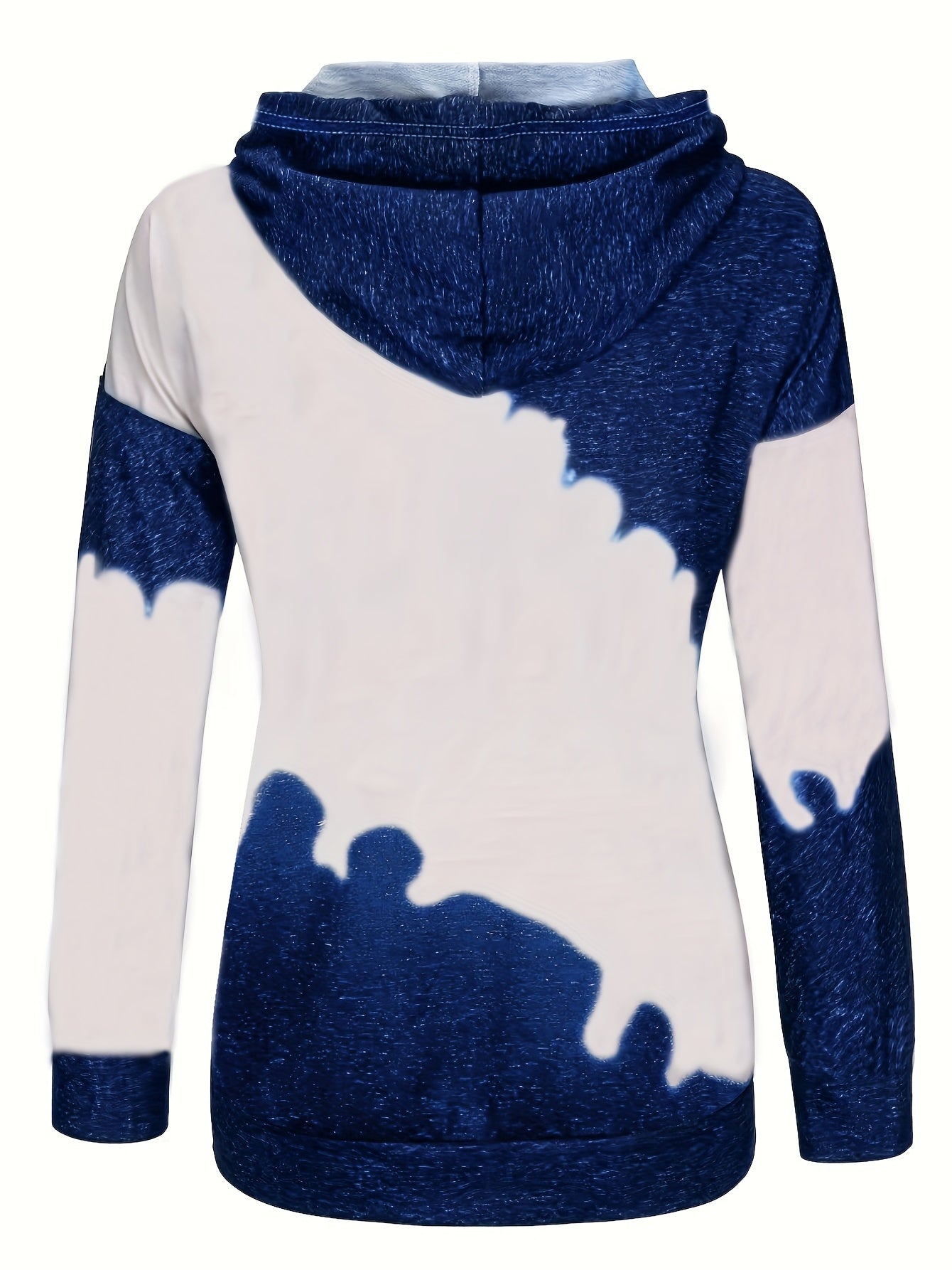 Paw & Heart Print Hoodie Drawstring Sweatshirt