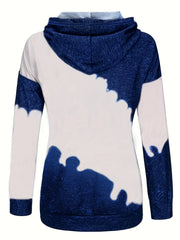 Paw & Heart Print Hoodie Drawstring Sweatshirt