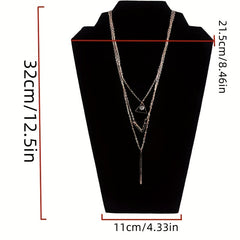 Velvet Jewelry Display Rack Necklace Pendant Earring Ring Display Board