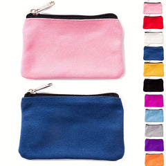 2pcs Canvas Zipper Bags for Makeup Travel