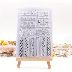 4x6 inch Birthday Candle Decor Clear Stamp