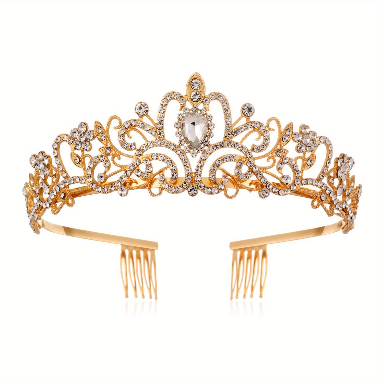 Baroque Crystal Bridal Tiara Crown Rhinestone Hair Accessories