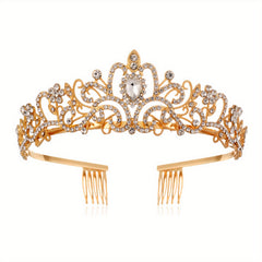 Baroque Crystal Bridal Tiara Crown Rhinestone Hair Accessories