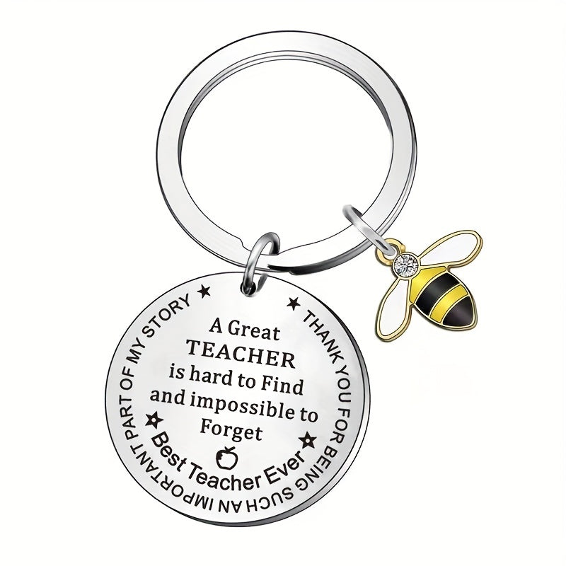 Teacher's Keychain A Great Teacher Is Hard To Forget Graduation Gift