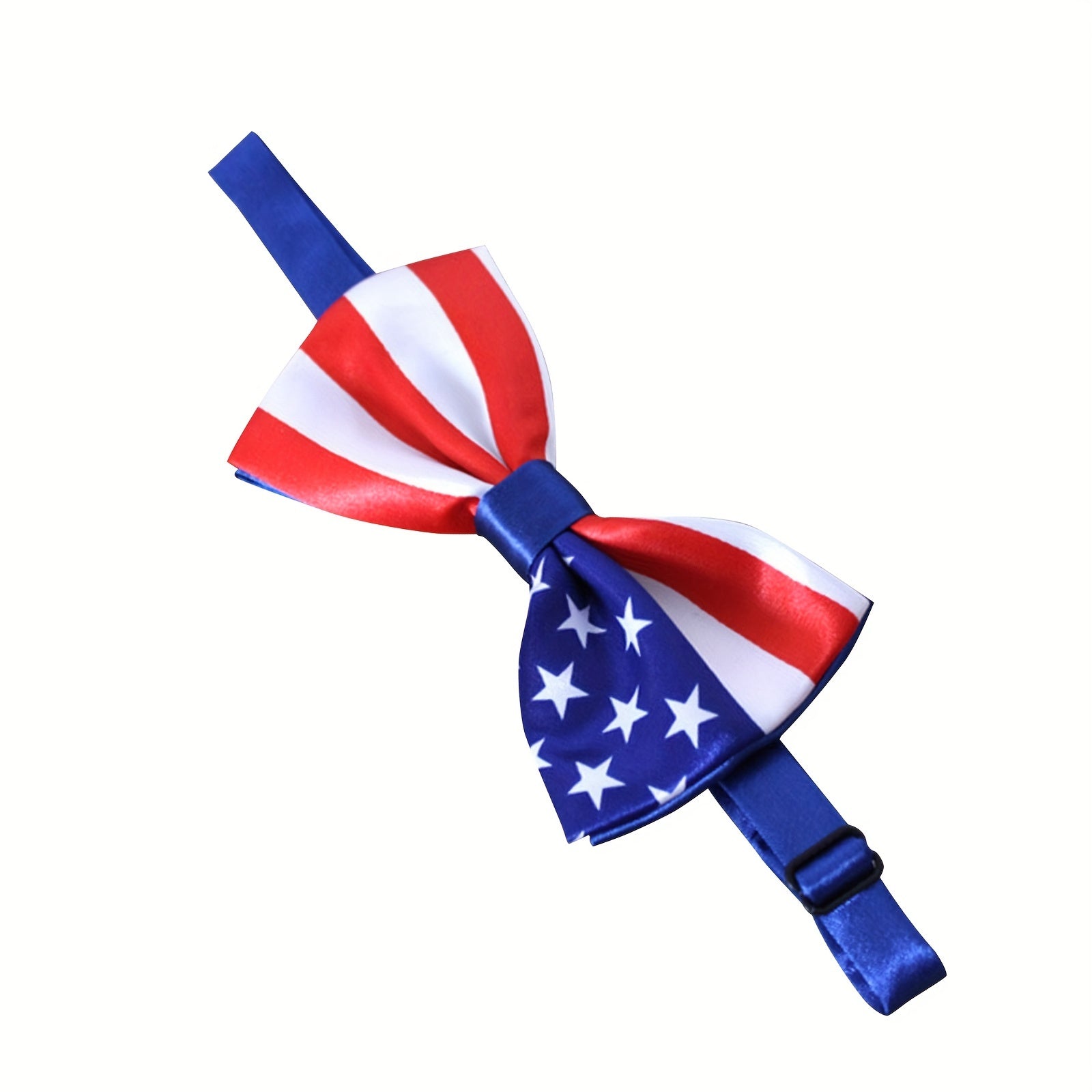 Flag Bow Tie Adjustable Pre Tied Neckwear Patriotic Bowties For Men