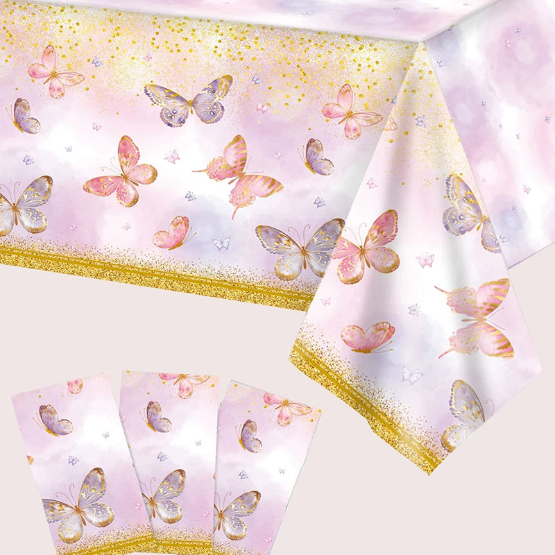 Colorful Butterfly Tablecloth for Kids' Party