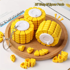 DIY Artificial Jade Rice Puzzle Assembly Toy Keychain Gift