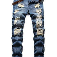 Men's Casual Ripped Denim Jeans