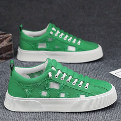 Men's Lace up Ripped Sneakers Skate Shoes