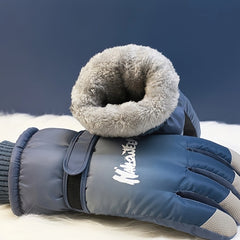 Touch Screen Skiing Gloves Thickened Inner Windproof Waterproof Gloves