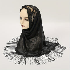 Fringed Triangle Scarf Soft Shawl Classic Wrap