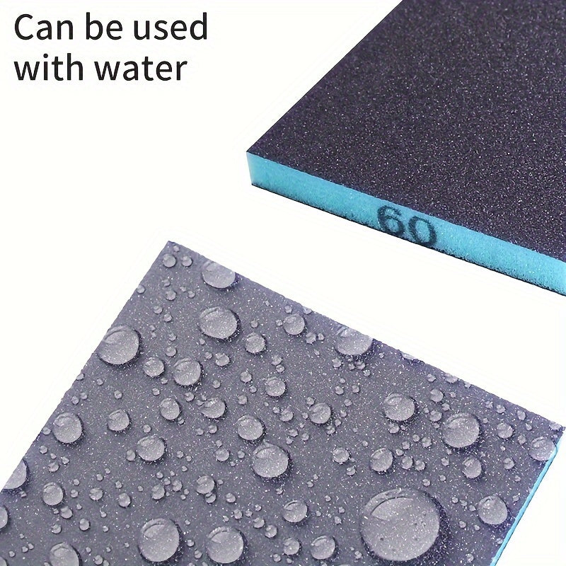 6pcs Sanding Sponge 60-320 Grits Wet Dry Sanding Blocks for Metal Wood Polishing