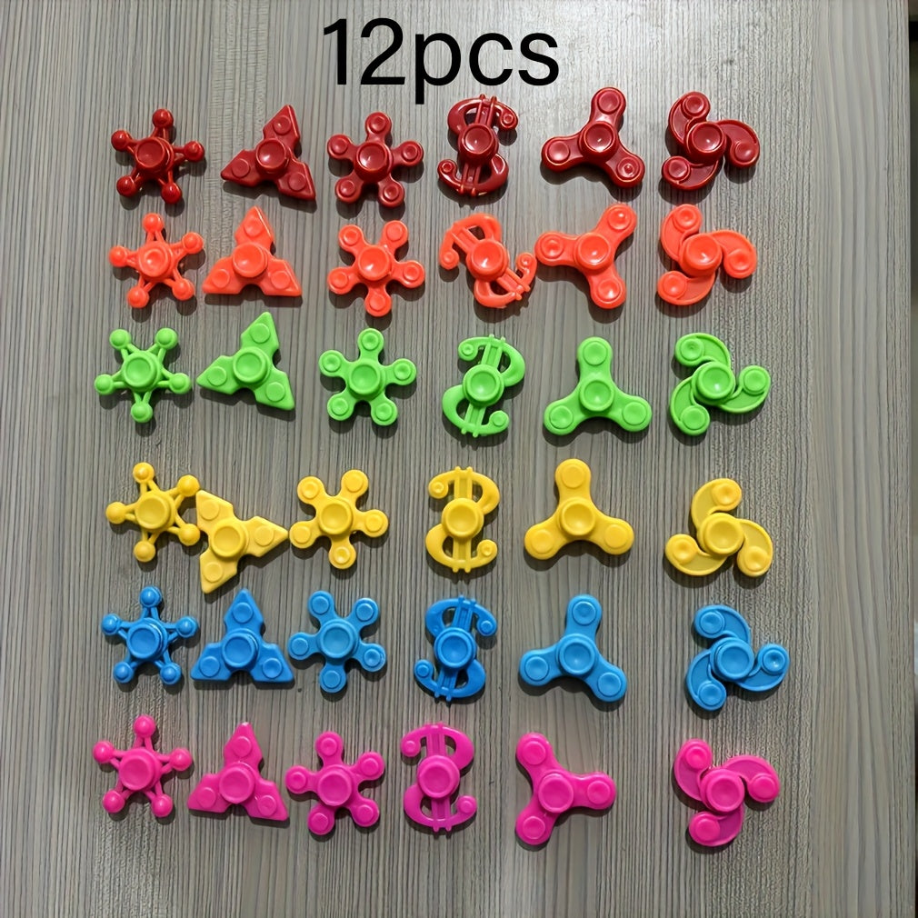 25pcs Mini Finger Spinning Tops Sensory Toy - Educational Christmas Party Favors