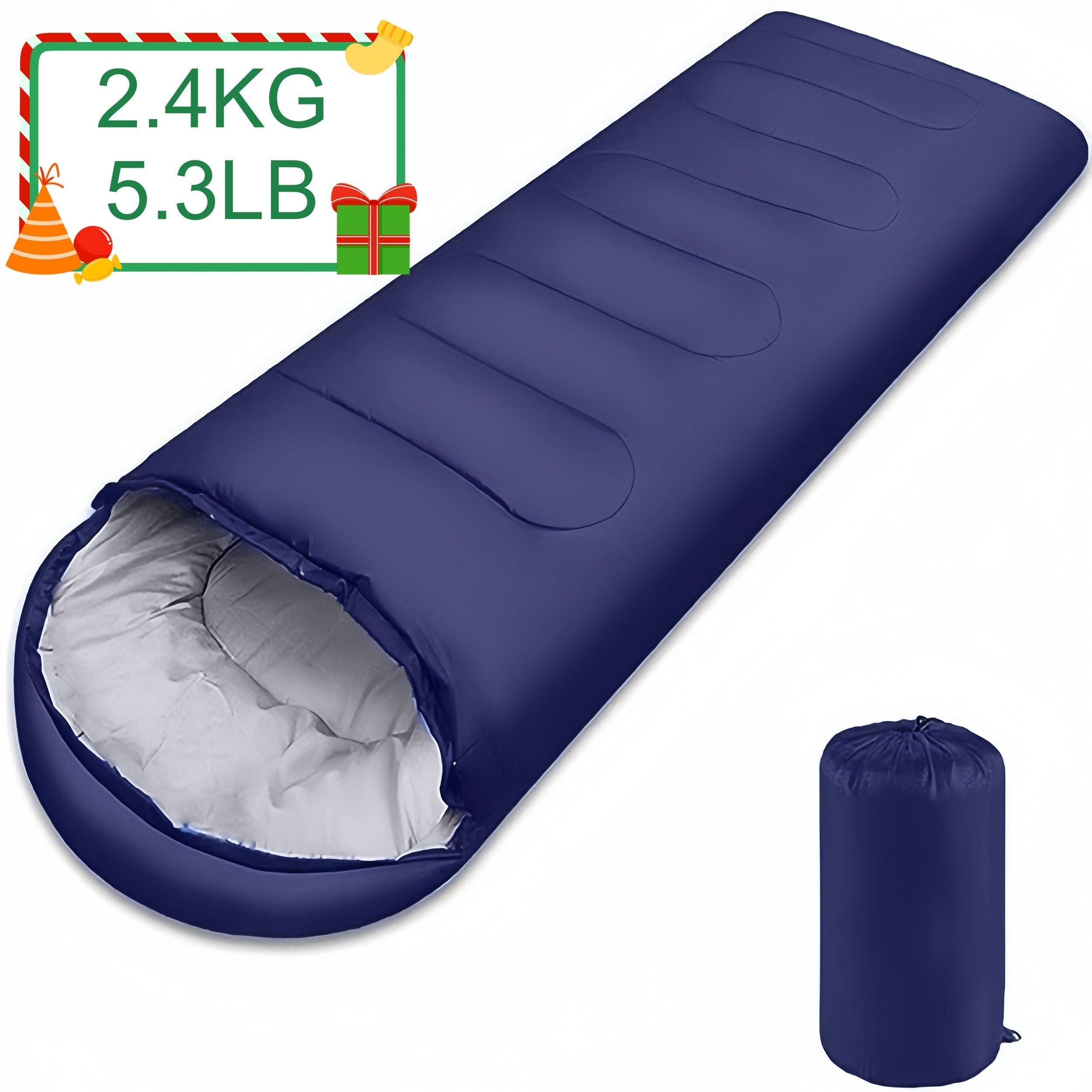 Winter Camping Waterproof Sleeping Bag for Men Women with Compression Bags