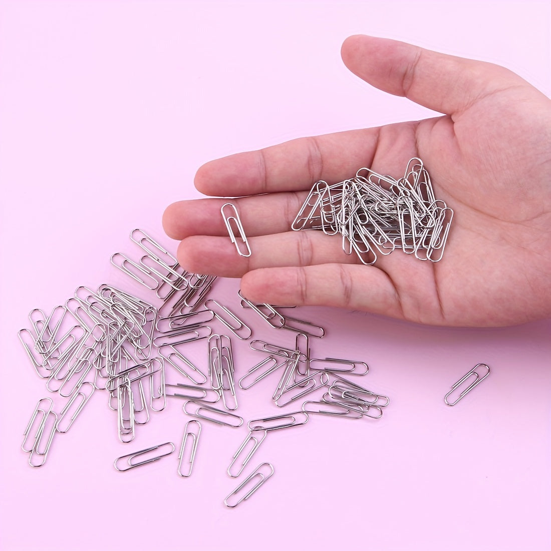 100 Counts 25mm Paper Clips for School & Office Supplies