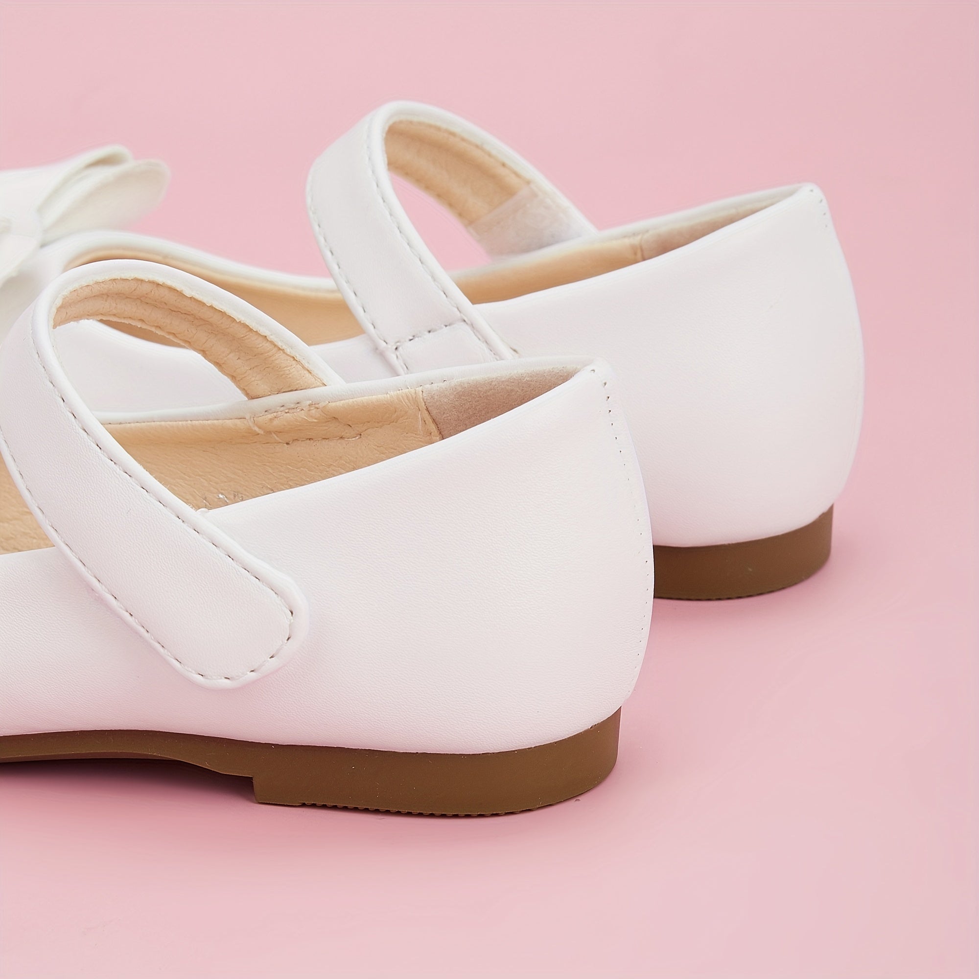 Bowknot Solid Flat Shoes For Girls Lightweight Walking Shoes