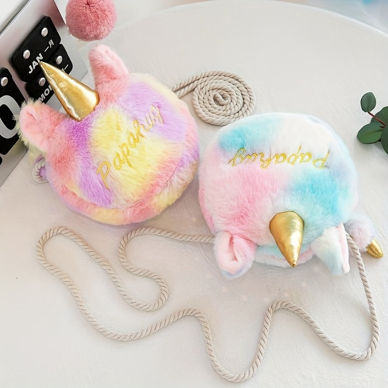 Unicorn Fur Bag Custom Little Girl Shoulder Bag