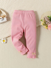 Toddler Girls' Cartoon Print Soft Slim Leggings Outwear