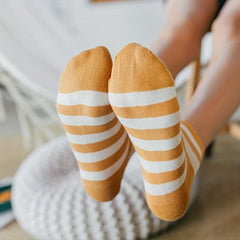5 Pairs Striped Short Sports Socks Breathable Women's Stockings