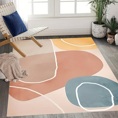 Soft Fluffy Plush Area Rug Modern Geometric Indoor Shaggy Rug
