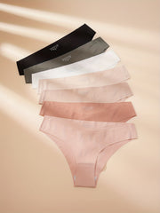 7pcs Seamless Low Waist Panties Comfy & Breathable Stretchy Women's Lingerie