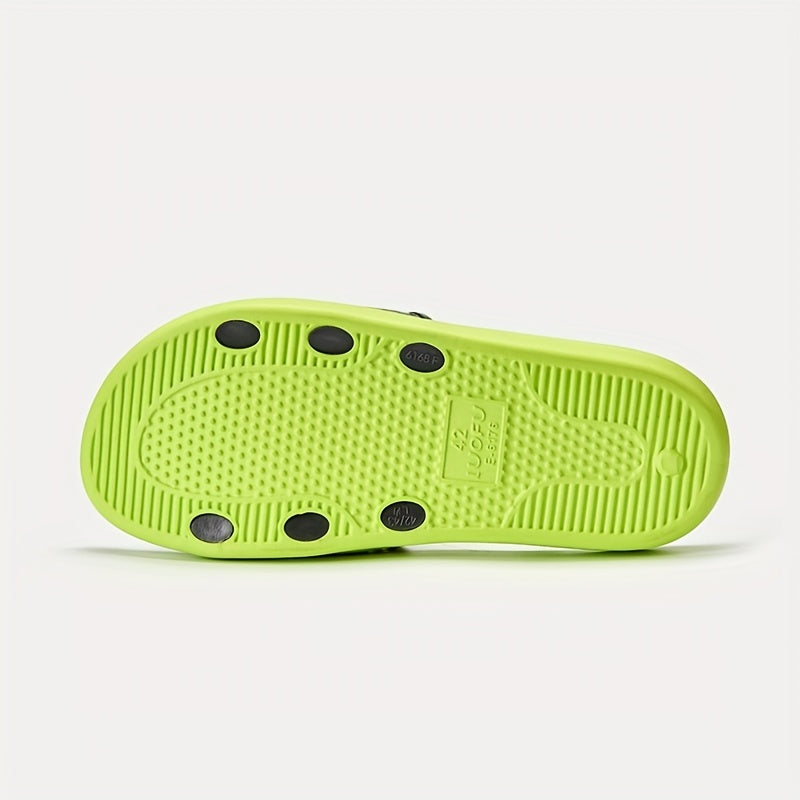 Men's Lightweight Hollow Out Slip On Slides Soft Sole House Slippers