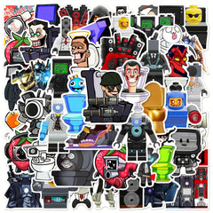 50pcs Toilet Man Stickers Waterproof Decorative Stickers