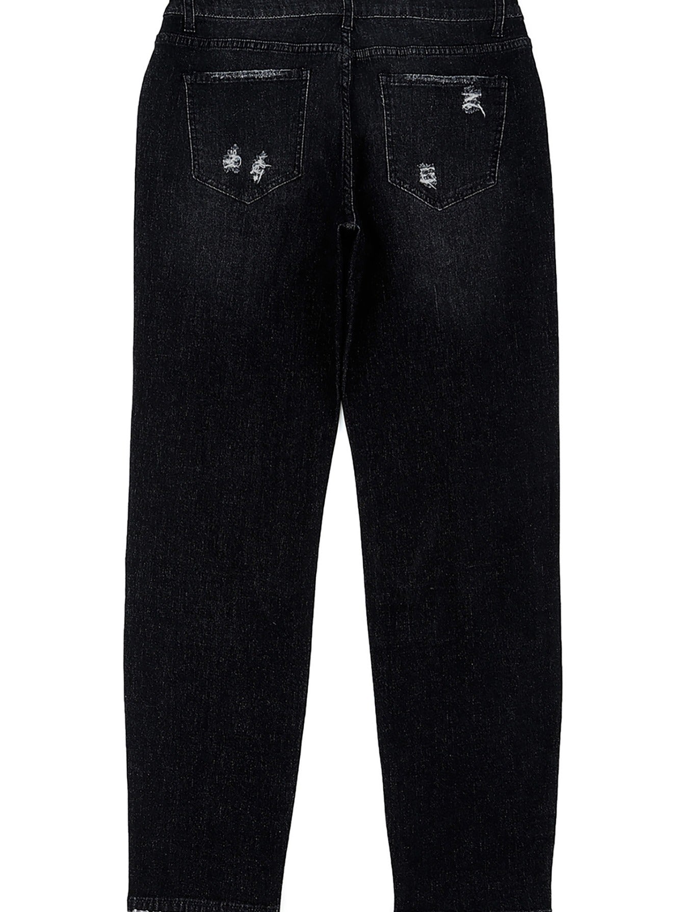 Men's Distressed Straight Jeans