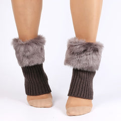 Winter Leg Topper Cuffs Plush Knit Boot Boot Pairs Socks