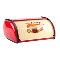 Metal Drum Bread Box French Vintage Style Kitchen Storage Supplies