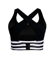 Women's Striped Cross Back Active Yoga Bra