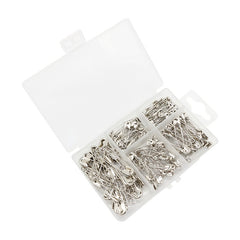150pcs Safety Pins 4 Sizes Metal Silvery Sewing Supplies