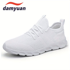 Men's Knitted Breathable Walking Shoes Lightweight Comfy Casual Shoes