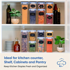 14pcs Pasta Containers With Lids & Marker - BPA-Free Plastic Containers