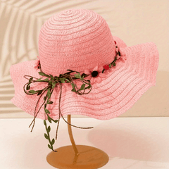 Ruffles Brim Sun Hat Easter Garland Straw Hat