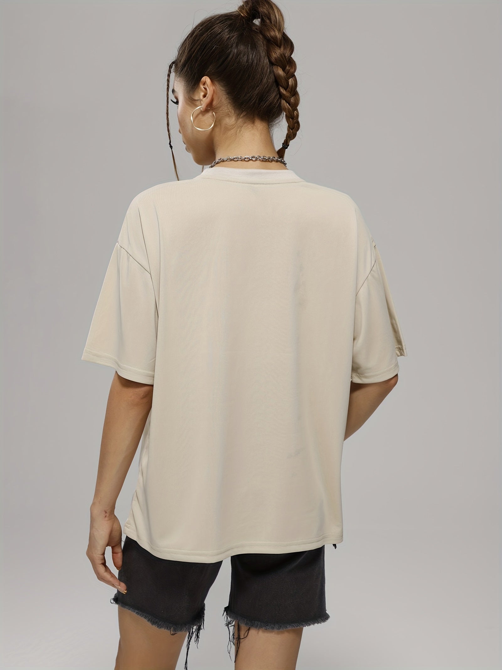 Cat Graphic Tee Summer Round Neck Casual T-shirt