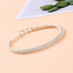 Rhinestone Alloy Bracelet Zircon Banquet Dress Accessory