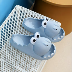 Boy's Dinosaur Slides Non Slip Slippers Open Toe Shoes for Indoor Outdoor Beach