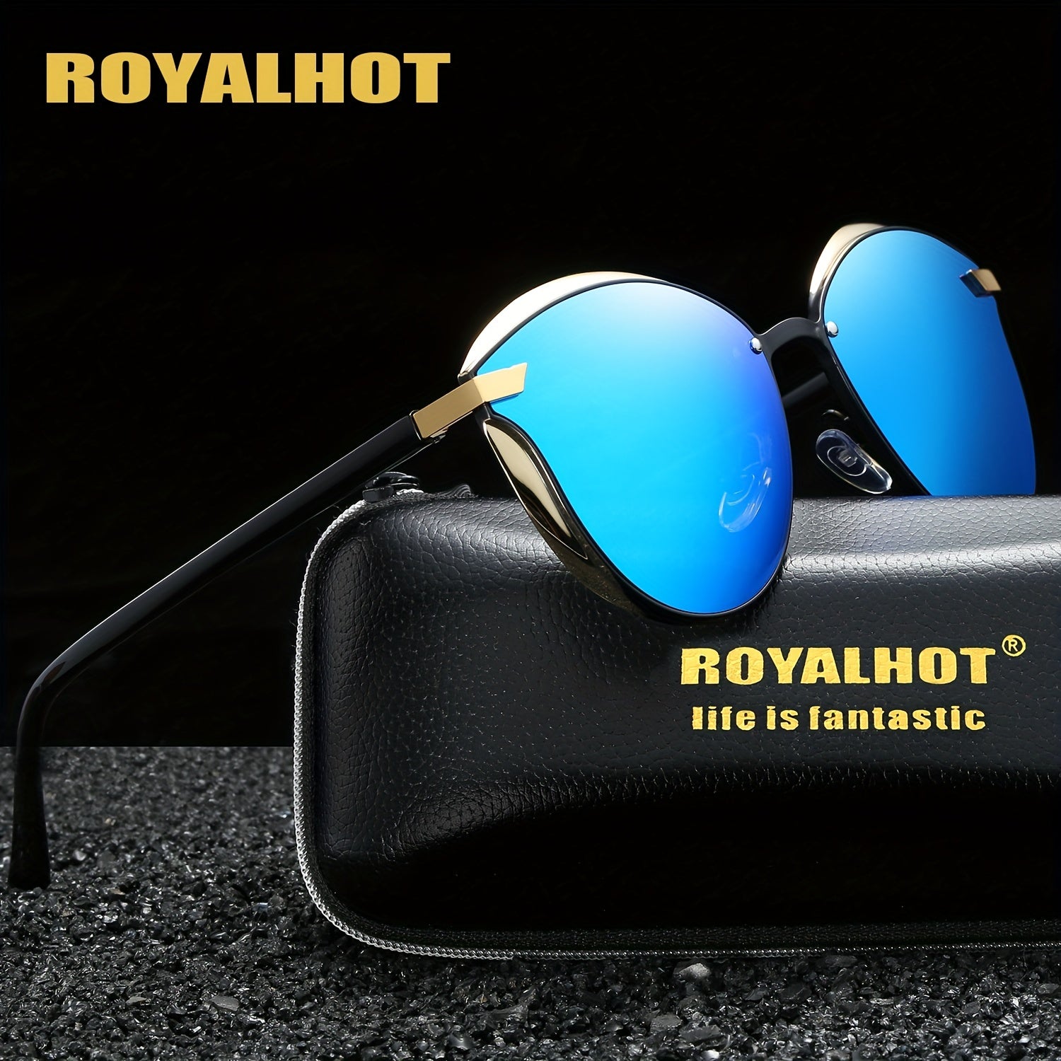 RoyalHot Polarized Oval Frame Sunglasses Driving Sun Glasses Shades