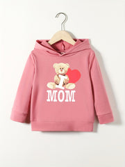 Girls' Bear ''I LOVE MOM'' Sweatshirt Hoodie