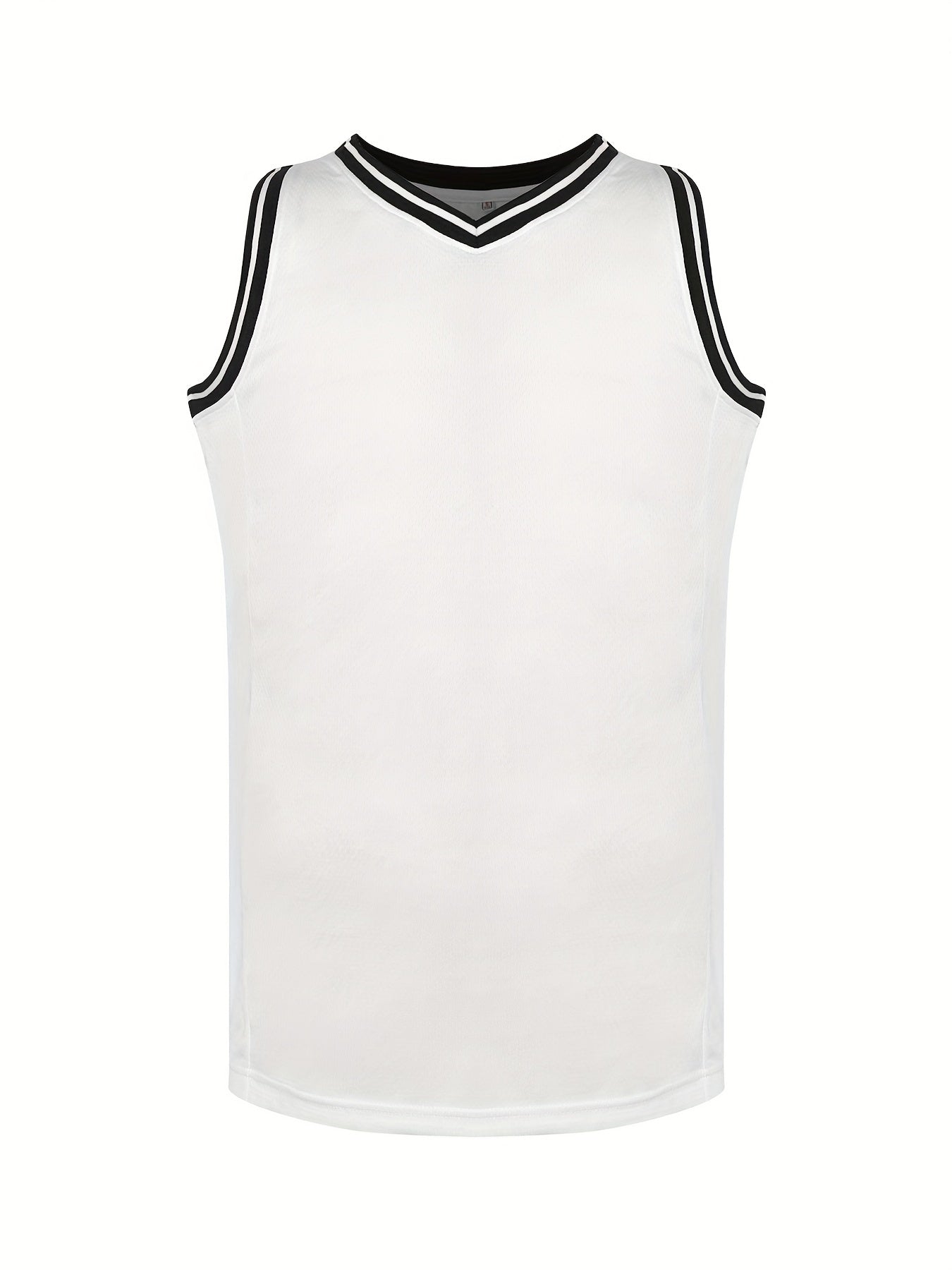 Men's Solid Basketball Jersey Active Breathable Sleeveless Shirt