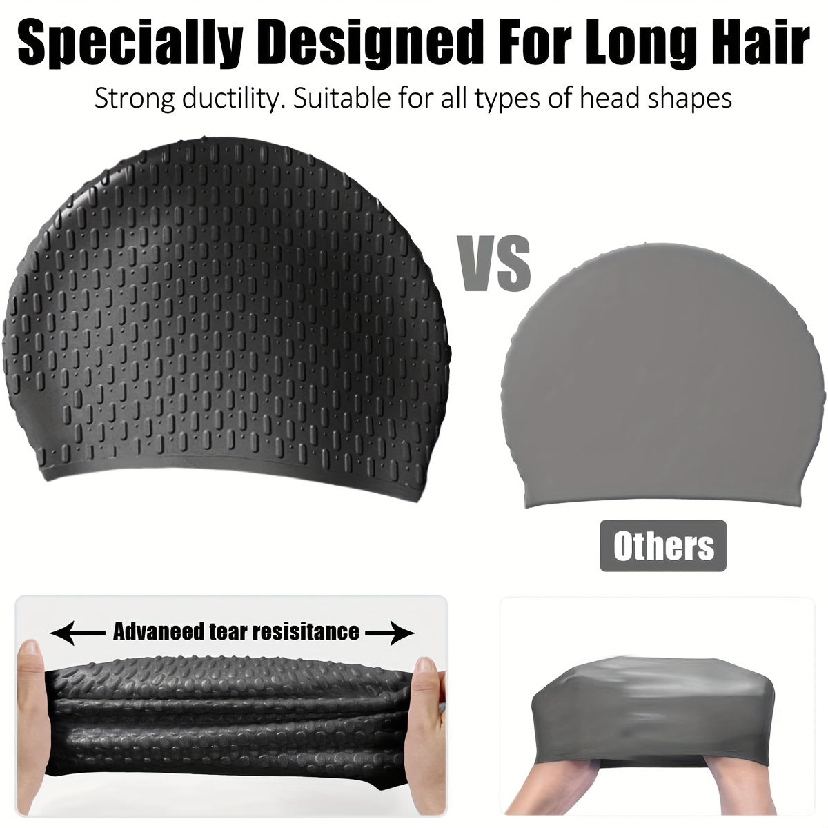 Silicone Swimming Cap for Comfortable Swim