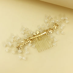 Crystal Floral Bridal Hair Comb Alloy Wedding Headpiece Accessory