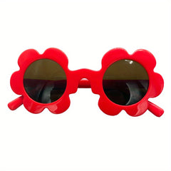 Cartoon Flowers Frame Round Sunglasses UV Protection for Boys and Girls
