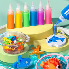 Magic Water Elf Set DIY Toy Storage Box 6 Water, 6 Molds Party Christmas